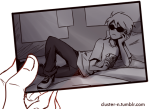  2013 bed casual cluster-n dave_strider fullres grayscale lying phone selfie solo 