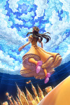  2024 back_angle clouds crown dreamself fashion fullres jade_harley low_angle midair pancakemolybdenum prospit skaia solo 