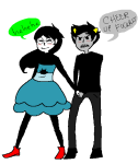  arijandro blush deleted_source dress_of_eclectica holding_hands jade_harley karkat_vantas kats_and_dogs moved_source shipping word_balloon 