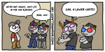  2026 arms_crossed comic cosplay eridan_ampora fandom fullres littlebrassgoggles no_cape parody profile sollux_captor starter_outfit stonetoss text word_balloon 