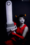 2012 chainsaw cosplay fullres kanaya's_red_dress kanaya_maryam pugoffka-sama real_life sitting solo viper
