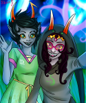  bromance faeriesweets feferi_peixes godtier kanaya&#039;s_green_dress kanaya_maryam land_of_dew_and_glass life_aspect mary_shelly selfie witch 