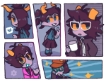  2019 beverage ch0c0-puff chibi flowers fullres hiveswap starter_outfit stelsa_sezyat tagora_gorjek tegiri_kalbur tirona_kasund tyzias_entykk word_balloon 