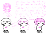  blue-eyed-raccoon blush hairstuck roxy_lalonde sketch solo sprite_mode text tutorial 