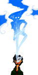 2012 blood breath_aspect clouds fullres_export_attempted godtier heir john's_vriska_outfit john_egbert multiple_personas onlyhomestucks solo