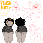  ! 2023 blush chubstuck fullres heart karkat_vantas obscenicon plushie rule63 size_difference solo text transtuck troll_tail word_balloon 