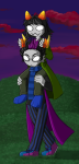  2017 alternia carrying clouds dream_ghost eridan_ampora fullres lunatic-mo-on nepeta_leijon starter_outfit 