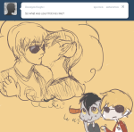  artist_needed ask dave_strider kiss redrom s&#039;mores shipping tavros_nitram thought_balloon 