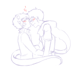  4le4fclover blush communism godtier heart heir john_egbert karkat_vantas redrom shipping 