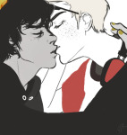  dave_strider freckles karkat_vantas kiss red_knight_district redrom shipping youthjellyroll 