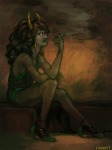  alternate_hair body_modification dancestors dream_ghost fayghost porrim_maryam profile sitting smoking solo 