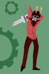  bloodtier broken_caledscratch dave_strider red_plush_puppet_tux solo trollified 