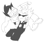 2025 breath_aspect dirk_strider fullres godtier grayscale grlgogames heir jaggy_lines john_egbert monochrome prince_of_fresh_air request shipping sitting strong_tanktop