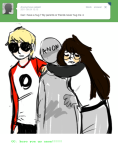  ask dave_strider fandom hug inexact_source jade_harley leverets red_baseball_tee starter_outfit text 