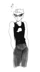  2outlet dirk_strider grayscale solo strong_tanktop 