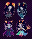 2026 aradia_megido artificial_limb blush body_modification ceriisu empiricist's_wand eridan_ampora eyepatch feferi_peixes fluorite_octet fullres illegal_vriska psidon's_entente starter_outfit vriska_serket weapon wonk