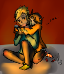  c4ndyr3d dirk_strider ghost_in_the_smell hug no_glasses redrom shipping sleeping terezi_pyrope 