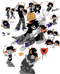 2025 ? amputation art_dump artificial_limb bard blood dancing decapitation fullres gamzee_makara glasses_added godtier grubs heart hug kneeling music_note pbj rage_aspect redrom robolegs shipping starter_outfit tavros_nitram tiniming66 wonk