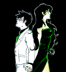  3_in_the_morning_dress back_to_back blush green_slime_ghost_suit harukuri holding_hands incest jade_harley john_egbert profile prospitcest redrom shipping 