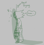  2025 docileroamer fullres humanized lil_hal monochrome solo text this_is_stupid thought_balloon 