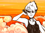   clouds dirk_strider limited_palette sketch-party solo stars strong_tanktop unbreakable_katana 
