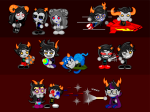  2011 alternians aradia_megido aradiabot artificial_limb cat_hat chibi dead_aradia empiricist's_wand equius_zahhak eridan_ampora feferi_peixes fullres gamzee_makara illegal_vriska kanaya_maryam karkat_vantas legendaryfrog lying matriorb midair nepeta_leijon psionics rocket_car sollux_captor starter_outfit strife sweat tavros_nitram terezi_pyrope text vriska_serket walking_cane yarn 