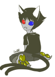  2012 animal_ears back_angle fullres no_glasses pawfeet q-dormir sitting sollux_captor solo troll_tail 