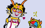 2015 alternate_hair beforus_ancestors body_modification crown dancestors dubcon empress_feferi fashion feferi_peixes fullres heart jaggy_lines mituna_captor pfeferi redrom sailorbeefcake scribble_mode shipping tuning_fork