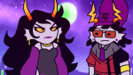  2025 alternia animated barbie body_modification carrying clouds cridea_jeevik crossover fullres green_moon hiveswap jerann_mussel kalian_delfin night parody pink_moon stars starter_outfit strife tvcompfy 