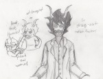 2012 apricots-from-nara au eridan_ampora fullres gamzee_makara grayscale pencil school_uniform sketch strife text