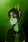  blind_sollux blood crying glasses_added headshot makiokuta sollux_captor solo 