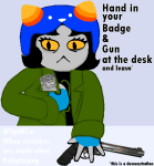  2012 cat_hat cptnameless fullres gun image_manipulation jaggy_lines nepeta_leijon solo starter_outfit text weapon 