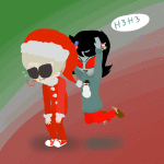  animated bromance coolkids dave_strider hat holidaystuck milkynubs redrom shipping terezi_pyrope word_balloon 