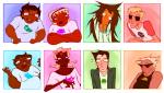  2024 all_kids alpha_kids beta_kids chubstuck dave_strider dirk_strider fullres jade_harley jake_english jane_crocker john_egbert obscenicon red_baseball_tee rose_lalonde roxy_lalonde starter_outfit strong_tanktop sweat 