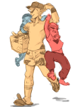  bro carrying dave_strider heart_shirt lil_cal limited_palette rini undergarments 