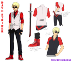  2012 au blackoutballad character_sheet dave_strider fashion fullres hitmanstuck katana solo sword text weapon 