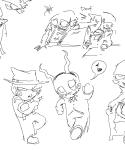 2024 caliborn calliope fake_horns fullres grayscale grlgogames hat jaggy_lines monochrome music_note starter_outfit text word_balloon