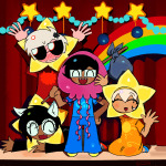  2025 alien_stage beta_kids blush breath_aspect dave_strider dogtier fullres godtier heir jade_harley john_egbert kneeling knight light_aspect lying parody rainbow rose_lalonde seer soapcandy16 space_aspect stars sweat time_aspect witch 