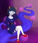  2013 animated aranea_serket dancestors fullres pink_moon shiroibird sitting solo starter_outfit trees 