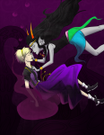  dream_ghost feferi_peixes redrom rose_lalonde shipping spaceeyes squiddle_sisters underwater velvet_squiddleknit 