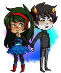  citrinne dress_of_eclectica headphones holding_hands jade_harley karkat_vantas kats_and_dogs redrom request shipping 