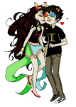  2014 feferi_peixes fullres heart kiss no_glasses pixel queen_bee redrom shipping sollux_captor stareatnight starter_outfit transparent 