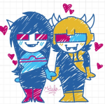 2024 blush dancestors fullres heart holding_hands latula_pyrope mituna_captor radrom redrom scribble_mode shipping skyzahhak starter_outfit text