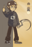  2015 fullres karkat_vantas limited_palette noodlenumber sickle solo starter_outfit the_finger 