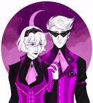2015 bottleshark dirk_strider freckles fullres holding_hands moon night rose_lalonde stars