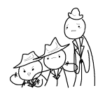  ace_dick cosmicnarwhal lineart pickle_inspector problem_sleuth problem_sleuth_(adventure) team_sleuth 