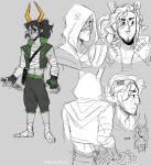  2018 art_dump back_angle facial_hair fantroll fullres grayscale headshot ladysantos30 sketch text 