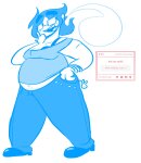  2026 body_hair body_modification chubstuck fullres john_egbert june_egbert monochrome rockholmes solo strawpage text transtuck 