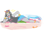 animals barefoot crabs feferi_peixes fullres lying no_glasses ocean solo starter_outfit sxae text wonk