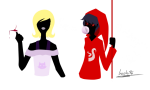  2013 alcohol beverage buchi96 cocktail_glass crocker_corruption crocker_war_fork food foxy_kittyknit_dress fullres godtier jane_crocker life_aspect lyricstuck maid marina_and_the_diamonds roxy_lalonde silhouette text transparent 